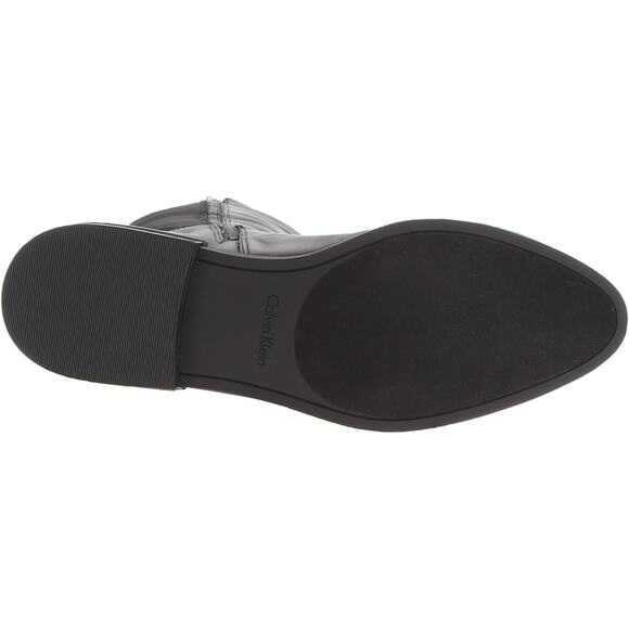 Calvin Klein Women Over The Knee Riding Boots Priya Size US 5M Black Leather - Picture 5 of 5